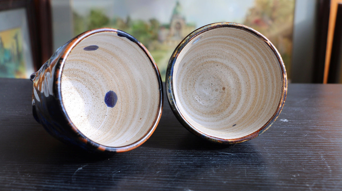 Ceramic Coffee Mug Handmade, Personalized Mysterious Blue Pottery Mug
