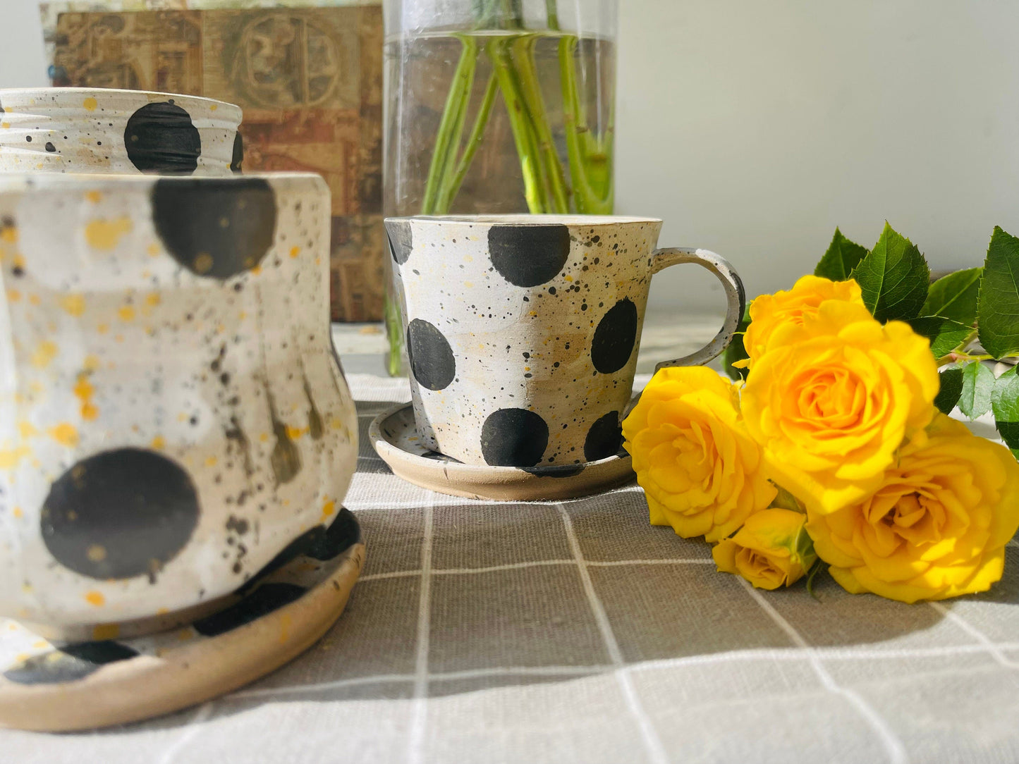 Ceramic Coffee Mug Handmade, Wave Point Personalized Mug
