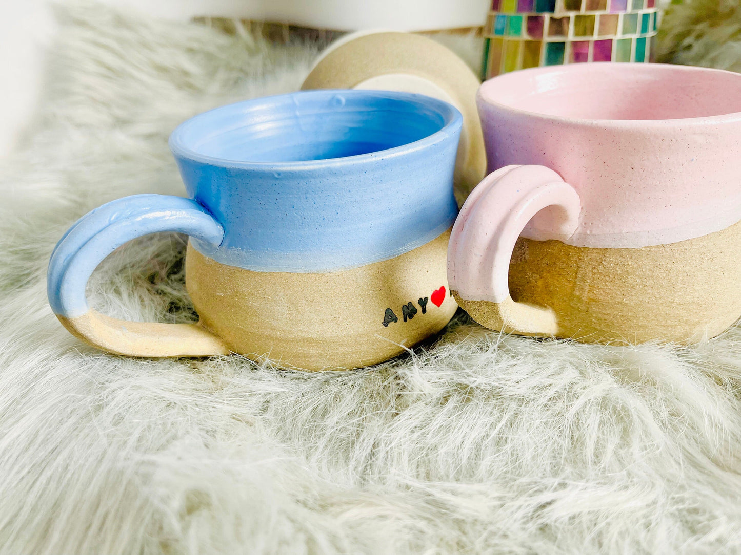 Handmade Ceramic Coffee Mug With Name, Personalized Pottery Mug